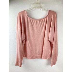 *Zella Long Sleeve Activewear Top Womens Med Peach Stretch Pullover Yoga Running